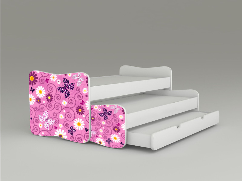 Becks postel pre tri deti Pinkred